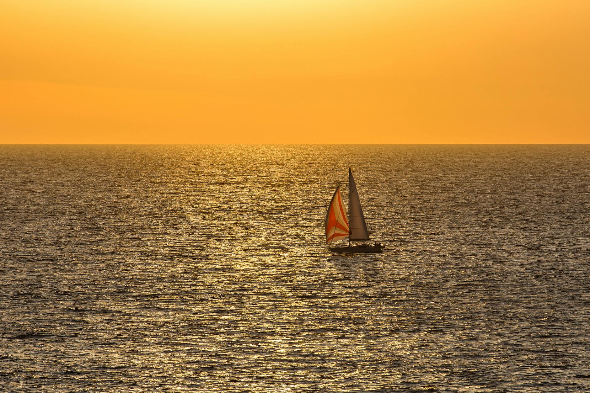 Sunset by Sailboat